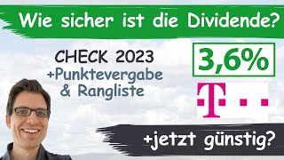 Deutsche Telekom Aktienanalyse 2023 Wie sicher ist die Dividende günstig bewertet [upl. by Anoirb]