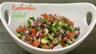 Kachumber Salad Chopped Onion Tomato and Cucumber Salad  No Music ASMR [upl. by Pendergast619]