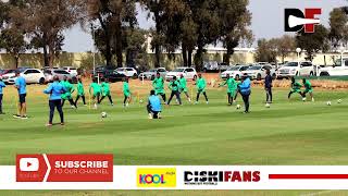 Mamelodi Sundowns players warmingup and training at Chloorkop [upl. by Neevan465]