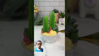 funcake cupcake kaktus cactus flowercupcakes shortsvideo [upl. by Dione]