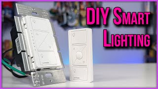 Lutron Caseta Smart Dimmer Switch Install and Google Home Setup \\ My Dream YouTuber Studio  Pt 9 [upl. by Tapes]