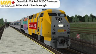 Open Rails Timelapse Driving a VIA P42DC Corridor Service From Aldershot  Scarborough  Open Rails [upl. by Camellia]