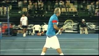 Leconte amp Bahrami v Llodra amp Wawrinka World Tennis Challenge Adelaide 2012 [upl. by Egiaf]