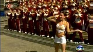 USC Trojan Marching Band  The Spirit of Troy on TV in Rio de Janeiro Brazil [upl. by Maximilien]