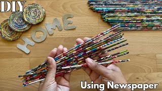 Diy Home Decor craft using newspaper  Best out of waste idea [upl. by Bajaj876]