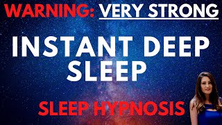 Sleep Hypnosis for Instant Deep Sleep VERY STRONG  Dark Screen [upl. by Olympias608]