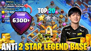 World Rank TOP 20 Th16 Legend League Base Th16 Best Legend Base  Th16 Anti 3 Star Base Link  Coc [upl. by Gnat830]