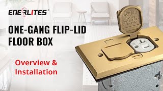 1Gang FlipLid Floor Box Overview amp Installation  Enerlites [upl. by Ingar]