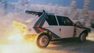 Group B Lancia Delta S4´s first snow test in Lapland 1985 with Markku Alén [upl. by Ekle922]