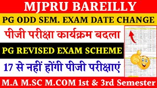 Mjpru Pg exam scheme change 2024  Pg revised exam scheme mjpru  MA MSC MCOM odd sem exam date 2024 [upl. by Nyral]