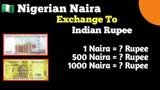 Nigeria Naira vs Indian Rupee Exchange Rate 1 naira in indian rupees today  currency rate in india [upl. by Ybbil]