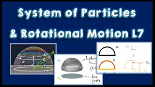 Rotational Mechanics  L7  Centre of Mass of Hollow hemisphere and Problems  Shell  Ring Element [upl. by Yesnik]