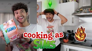 Cooking Recipes From THE SIMS Cookbook beginners edition haha  IM BACK amp this is messy hehe ad [upl. by Barnaba702]