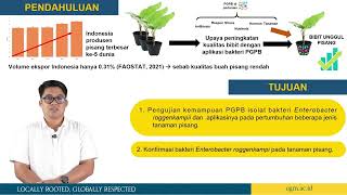 Hibah Penelitian Dosen Muda Fakultas Pertanian  Agung Dian Kharisma SPdSi MBiotech PhD [upl. by Vittoria721]