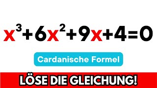 Kubische Gleichungen mit den Cardanischen Formeln lösen 🤔📝 Mathe Aufgabe Gleichung [upl. by Llevram]