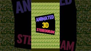 Animated Stereogram with instructions amp end reveal stereogram opticalillusion animated howto [upl. by Kunz]