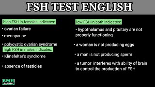 FSH Test  follicle Stimmulating Hormone Test  FSH Test Normal Ranges [upl. by Dygall]