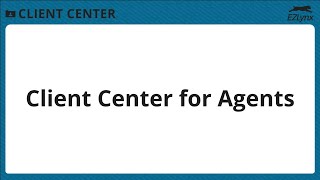 EZLynx 5  Client Center for Agents [upl. by Moffat]