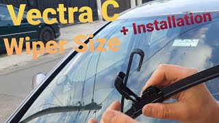 Change Wipers Vectra C  Size  Vectra Wiper Size [upl. by Aiuqal]