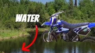 Water skipping my yz125 [upl. by Ihtraa]