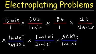 Electrolysis amp Electroplating Practice Problems  Electrochemistry [upl. by Carrick]