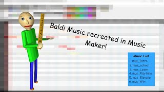 My Baldi’s Basics recreation Songs [upl. by Fromma]