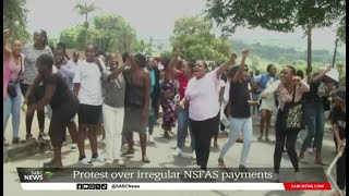 Students protest over irregular NSFAS payments [upl. by Taffy]