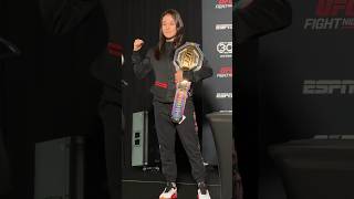 🤯🔥 ALEXA GRASSO RECEIVES CUSTOM UFC TITLE BELT [upl. by Ellehcim42]