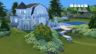 Beach House  No CC  Speed Build  The Sims 4 [upl. by Llenwahs719]