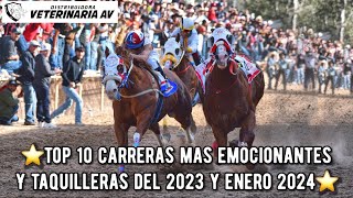 ⭐️Top 10 Carreras de Caballos más emocionantes y taquilleras del 2023 y enero 2024⭐️ [upl. by Ahsikar]