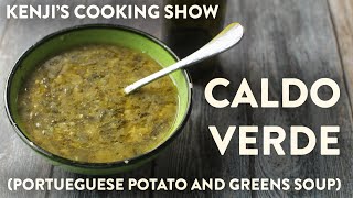 Caldo Verde Portuguese Potato and Greens Soup  Kenjis Cooking Show [upl. by Roanne]