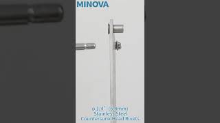 MINOVA Rivet Tool 14” 64 mm Stainless Steel Countersunk Head Rivetsrivet relaxing minova [upl. by Merrie]