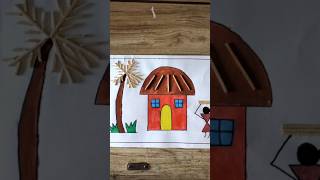 Easy Warli and matchsticks art  shots  viral shots [upl. by Ayamat]