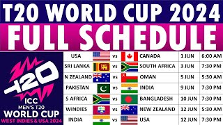 World Cup 2024 Schedule  World Cup 2024 Schedule  World Cup Schedule [upl. by Judson624]