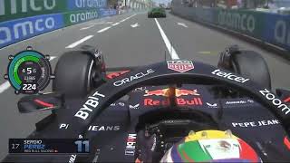 F1 Monaco GP  Sergio Perezs BIG Crash w Telemetry [upl. by Pippa]