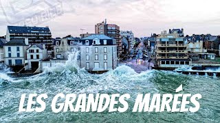 Tempête Eleanor filmée en drone  Easy Ride Opérateur Drone  SaintMalo  Bretagne  France  Marée [upl. by Teresina609]