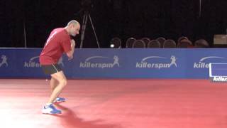 How to Hit a Backhand Chop Shot in Table Tennis  Killerspin [upl. by Pierro618]