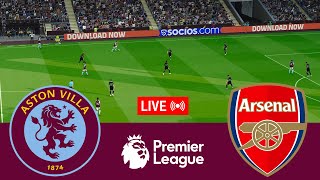 LIVE Aston Villa vs Arsenal Premier League 2425 Full Match  Video Game Simulation [upl. by Recha]