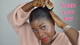 COMMENT PLAQUER quotFACILEMENTquot SES CHEVEUX CREPUS  TUTO CHIGNON BAS [upl. by Elayne]