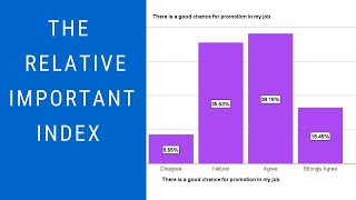 How to Calculate Relative Important Index for Likert scales variables [upl. by Rani]