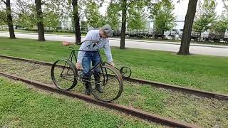 Vintage Kalamazoo Railroad Velocipede Rail Bike Bicycle 1895 vintagemodeltrains [upl. by Torrell]