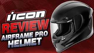 Icon Airframe Pro Helmet Review from Sportbiketrackgearcom [upl. by Palgrave751]