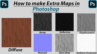 How to Make Extra Maps in Photoshop  Create Maps For Vray in Photoshop [upl. by Aissatsana]