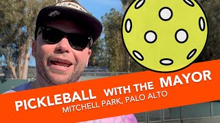 Pickleball with the Palo Alto Mayor at Mitchell Park [upl. by Tirb]