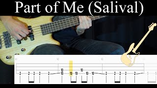 Part of Me Salival Tool  BASS ONLY Bass Cover With Tabs [upl. by Attem124]