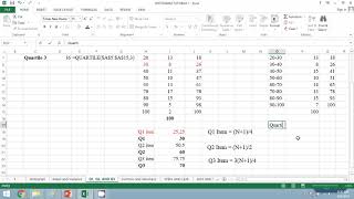 3 Quartiles Q1 Q2 and Q3 Statistics Practical for BBA [upl. by Rudd328]