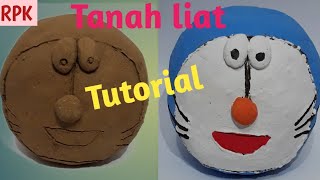 Tutorial Patung tanah liat bentuk doraemon [upl. by Asilef]