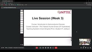 noc24 EE99  Introduction to Semiconductor Devices  NPTEL  Week 3 [upl. by Colt]