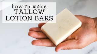 Tallow Lotion Bar Recipe  DIY LOTION BARS WITH ESSENTIAL OILS  Bumblebee Apothecary [upl. by Anak681]