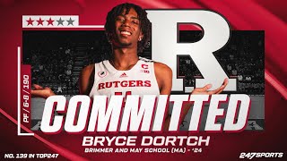 WATCH PF Bryce Dortch commits to Rutgers LIVE on 247Sports [upl. by Burgess]